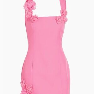 Current/Elliott Pink Floral Embellished Mini Dress